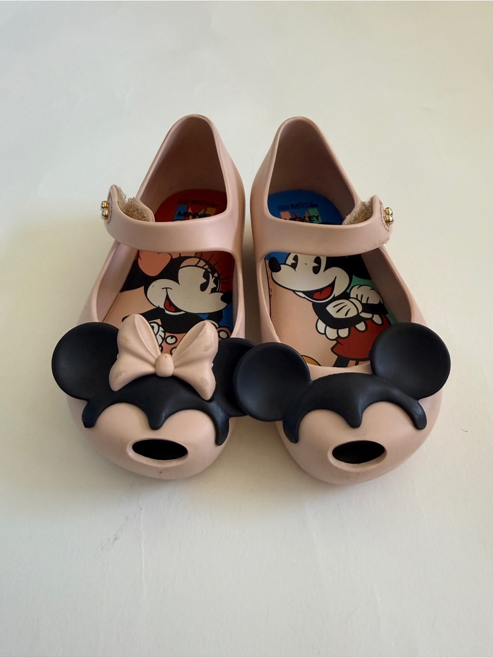 Mini Melissa Mickey & Minnie Pink Mary Jane Shoes - Toddler Size 7